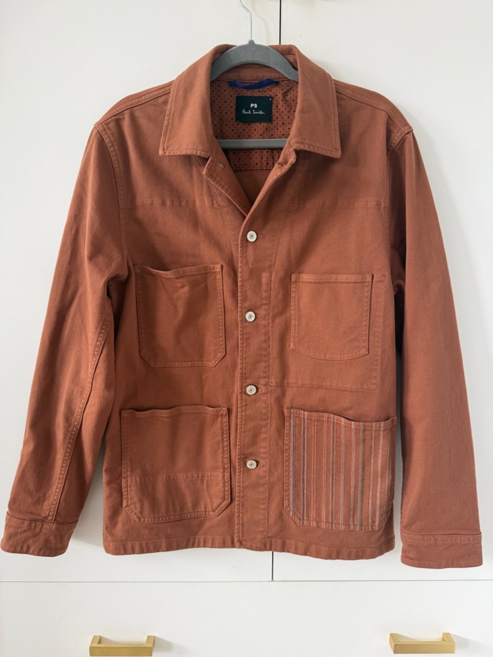 Paul Smith Cotton-Twill Embroidered Stripe Chore Jacket